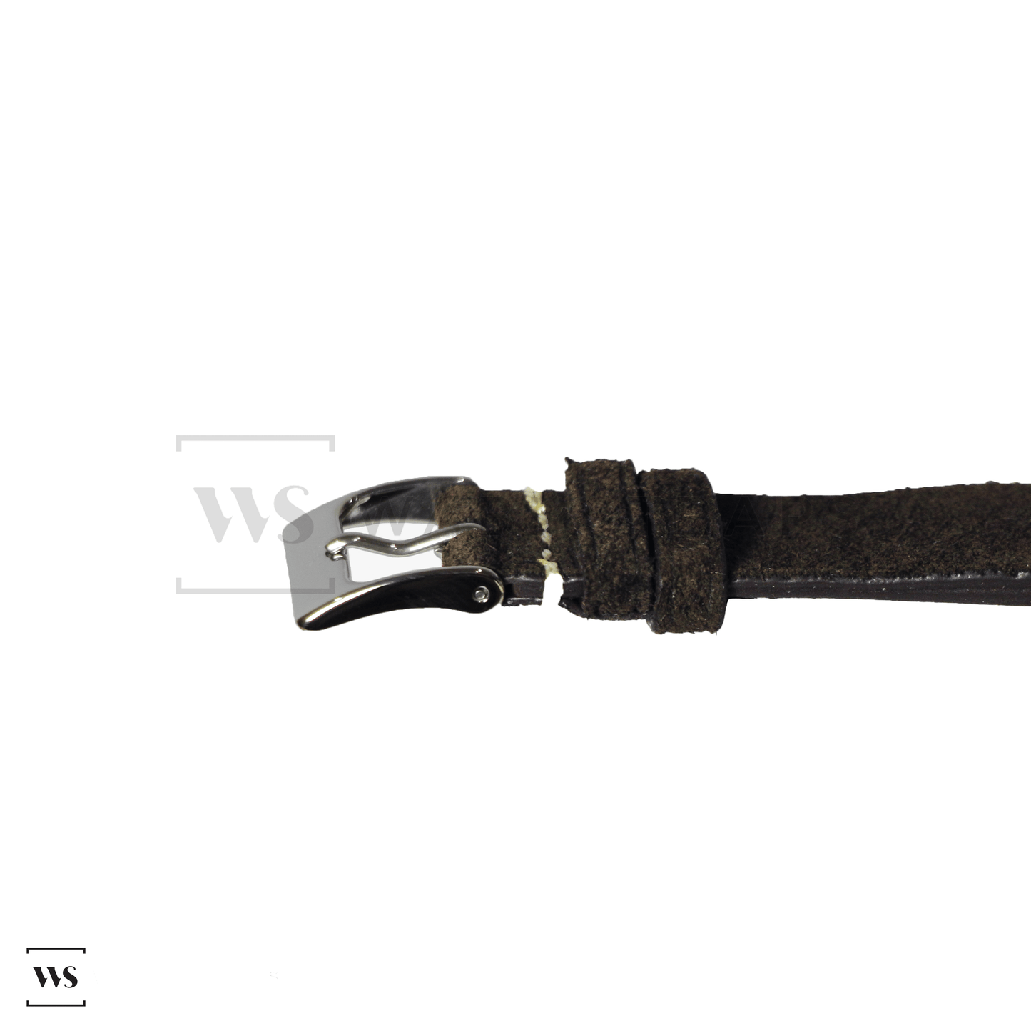 Dark Brown Velvet Watch Strap Side