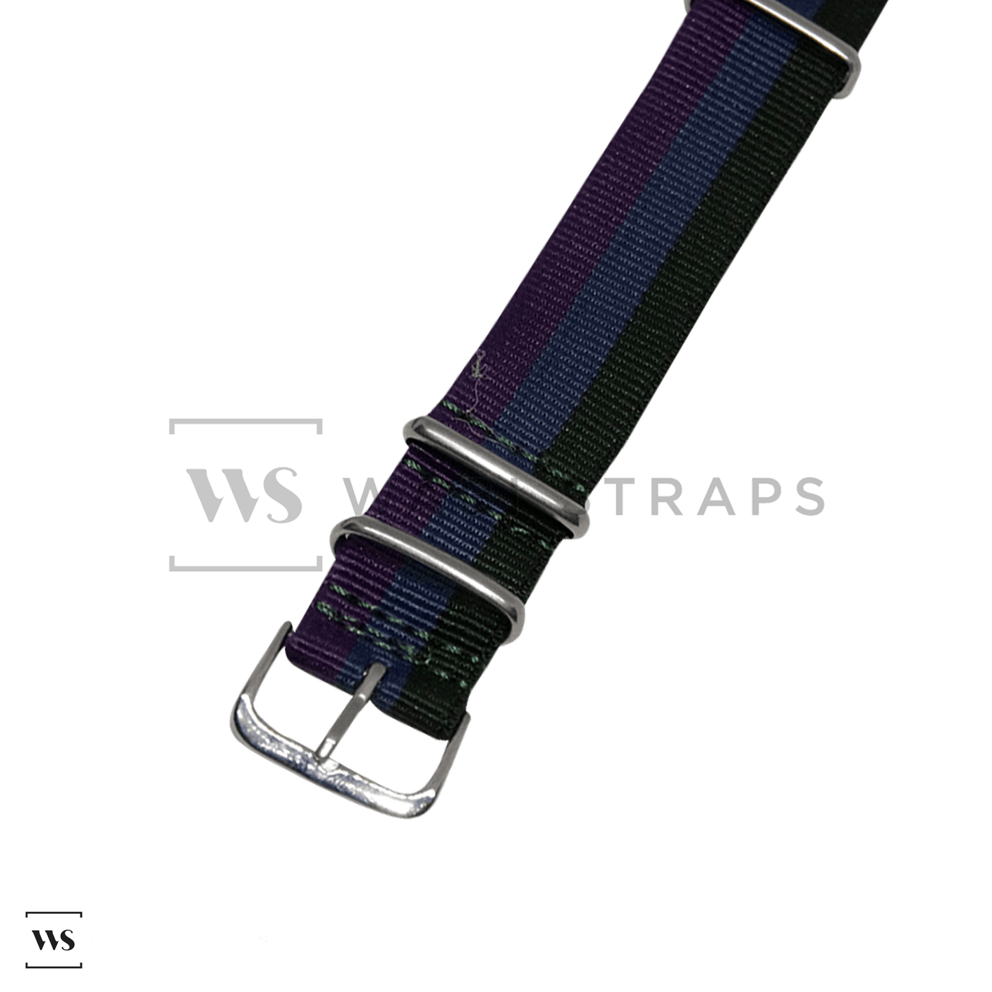 Dark Green, Blue & Purple Classic British Military Watch Strap