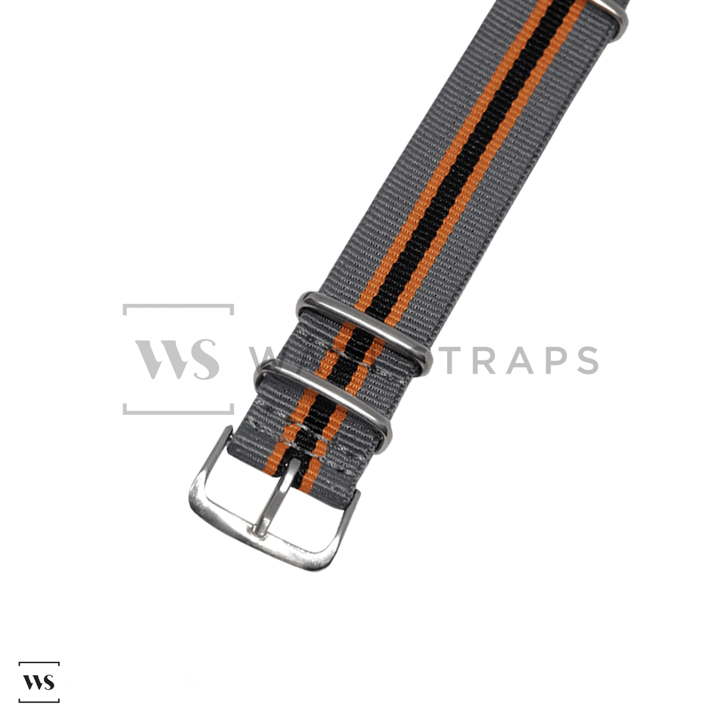 Grey, Orange & Black Regimental British Military Watch Strap
