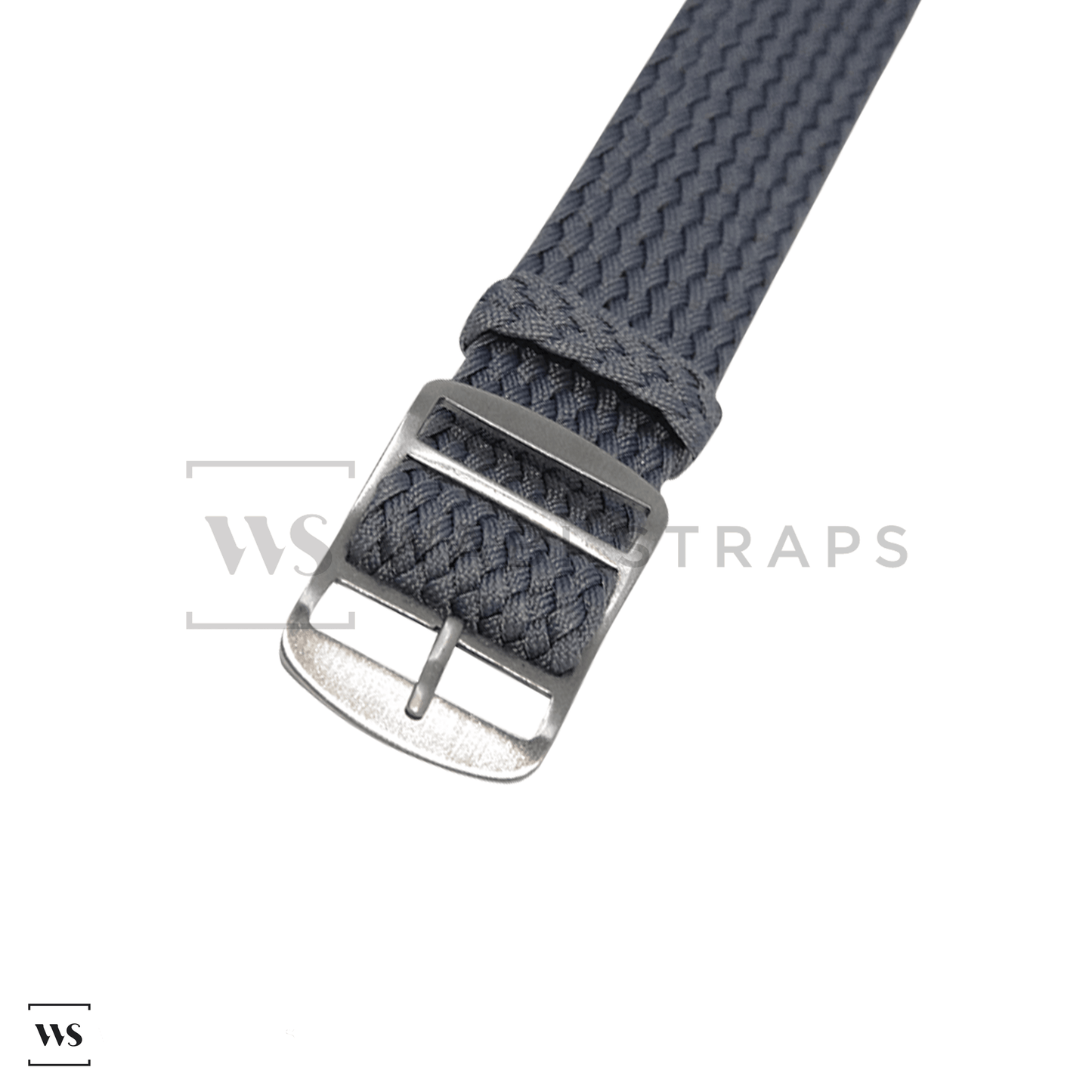 Grey Woven Perlon Strap Straight