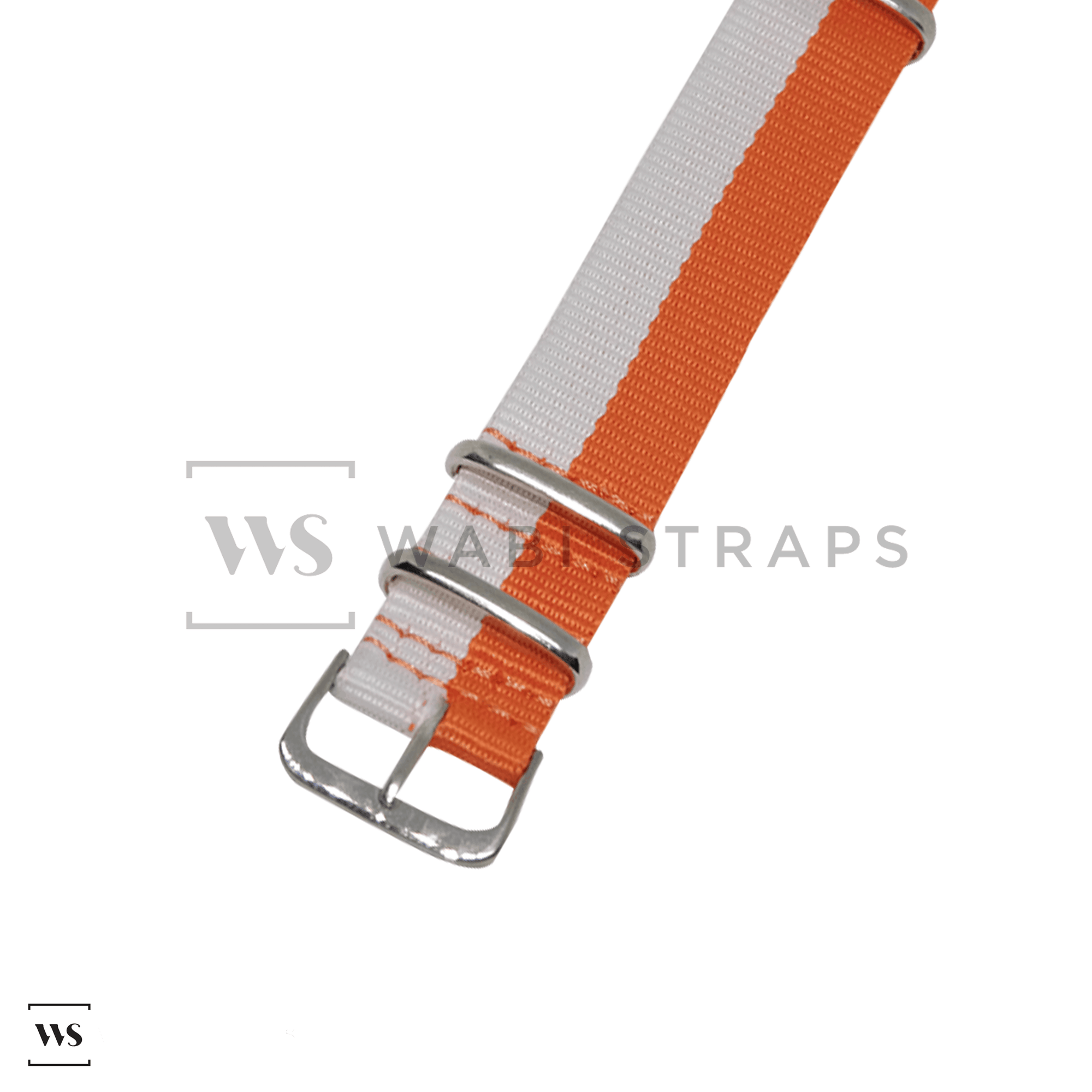 Hello Orange & White Unique British Military Watch Strap