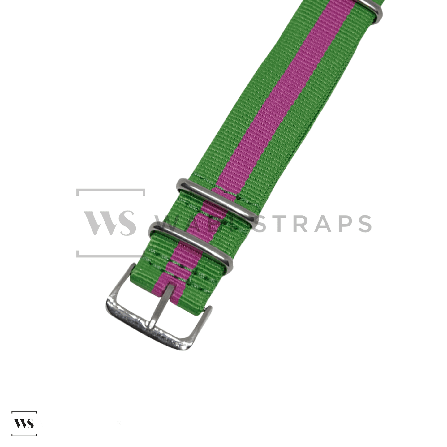 Lime Green & Pink Classic British Military Watch Strap
