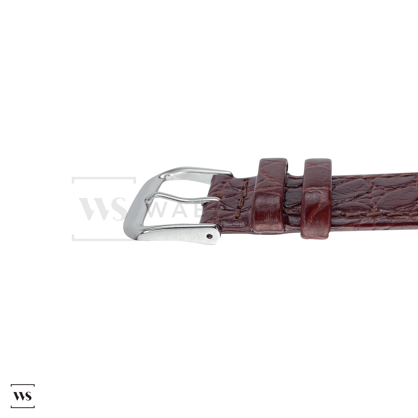 Maroon Tapered Dress Watch Strap Side