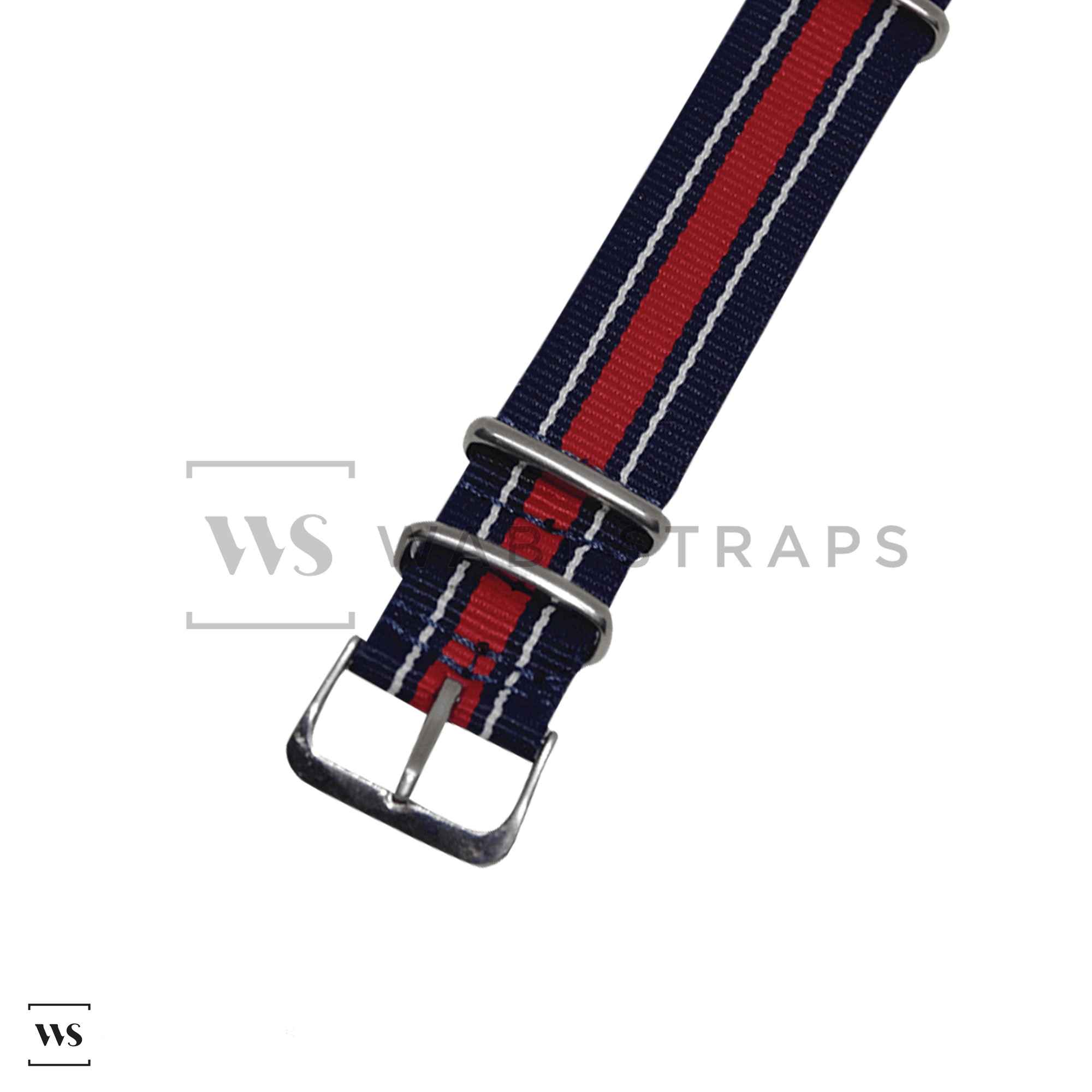 Navy, White & Red Vintage British Military Watch Strap