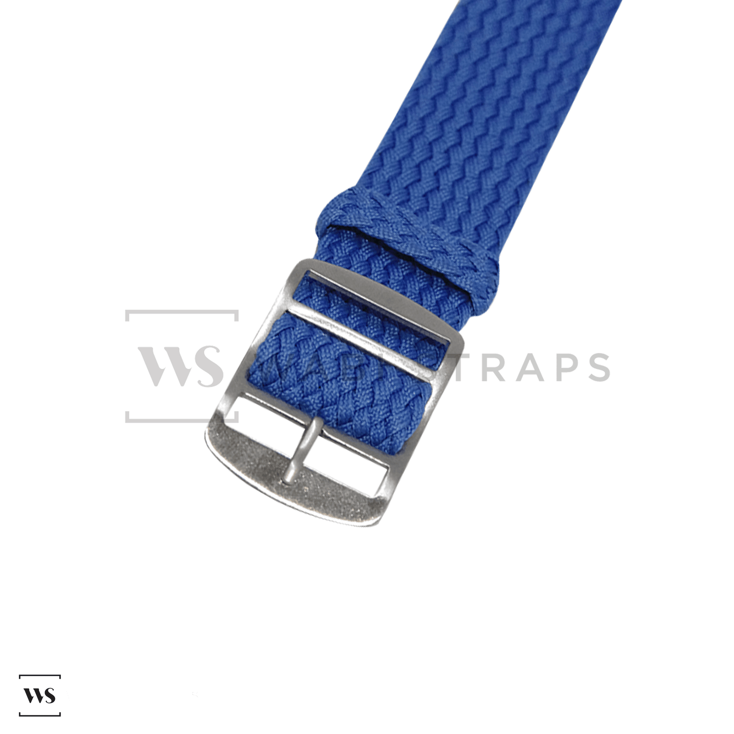 Neon Blue Woven Perlon Strap Straight