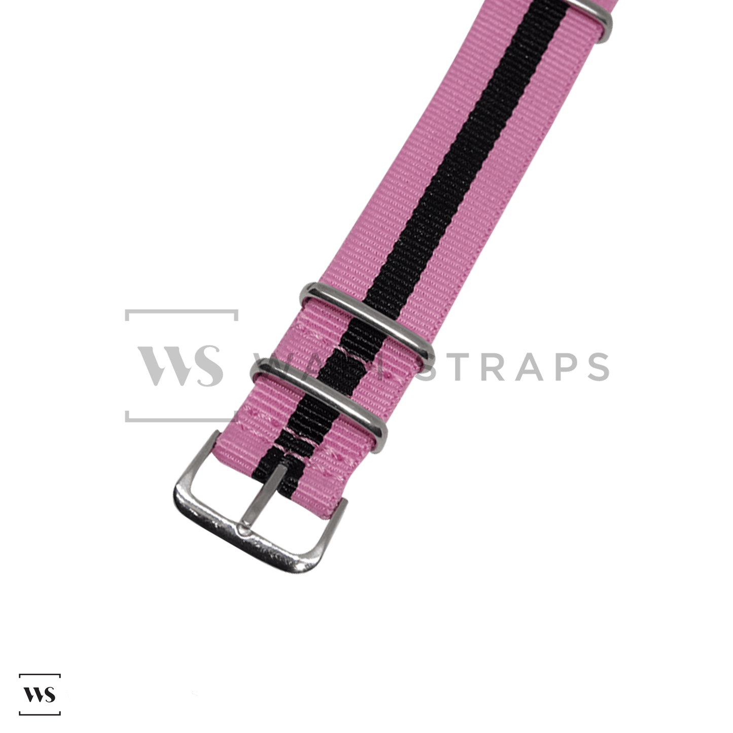 Pink & Black Classic British Military Watch Strap