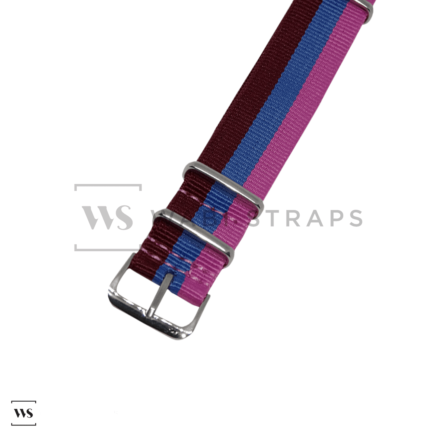 Pink, Blue & Red Classic British Military Watch Strap