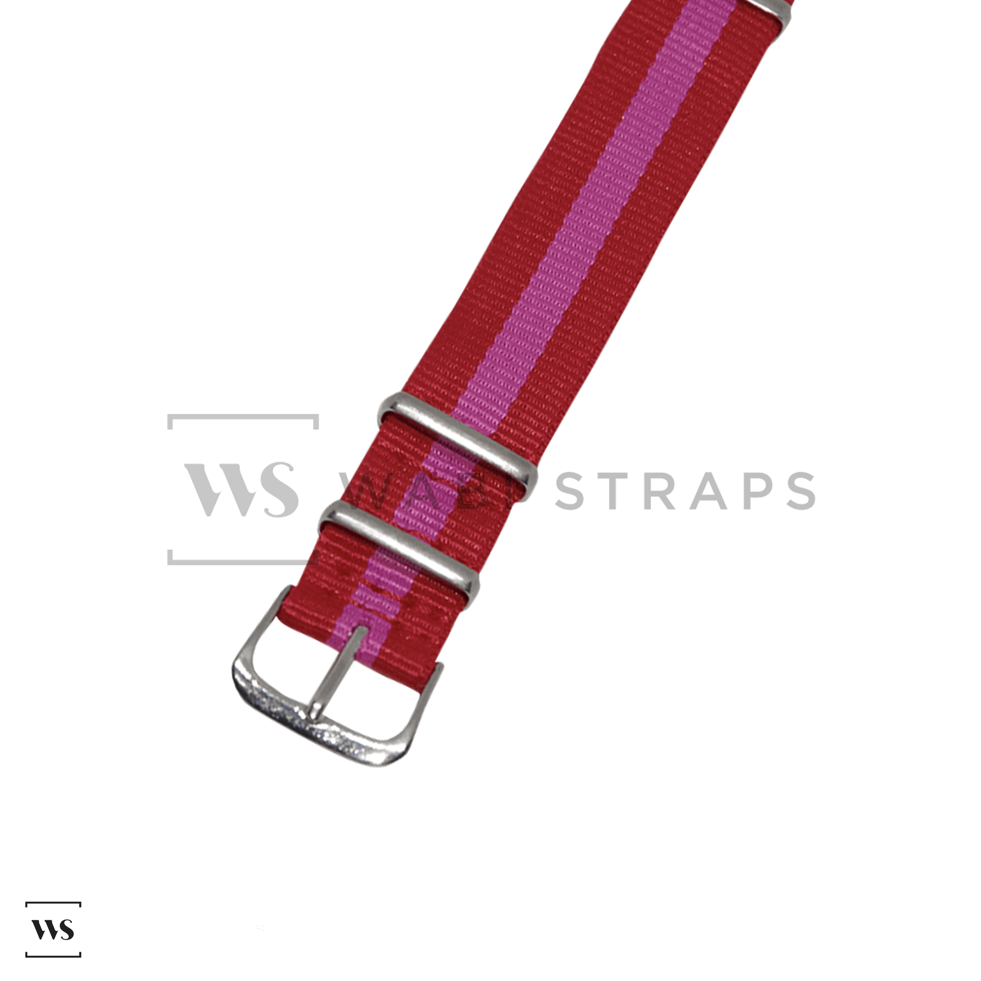 Red & Pink Classic British Military Watch Strap