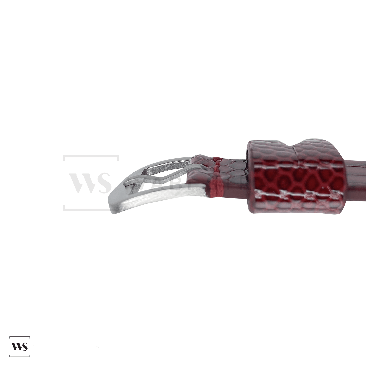 Red Snake Rubber Watch Band Side