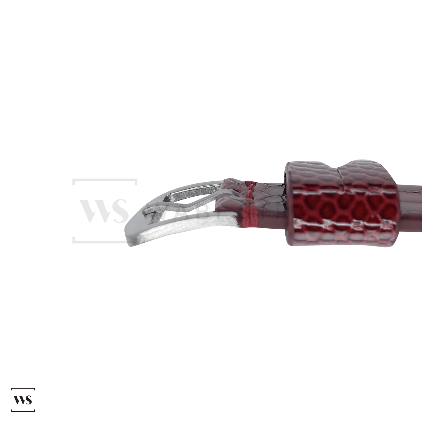 Red Snake Rubber Watch Band Side
