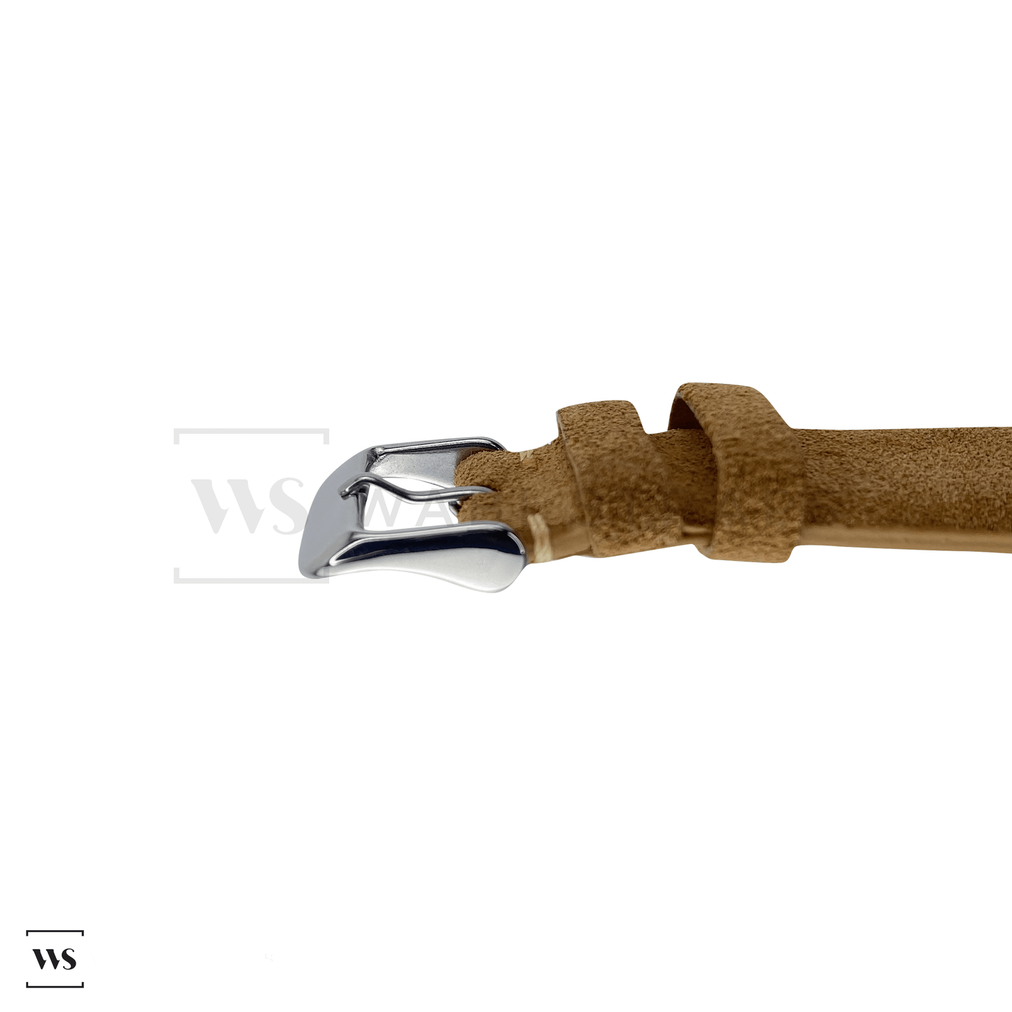 Tan Suede Watch Strap Side