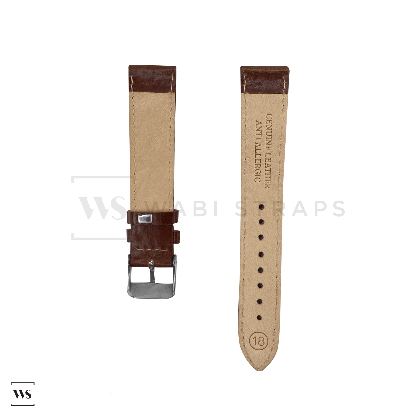 Vintage Bund Oiled Leather Strap Two Piece Back