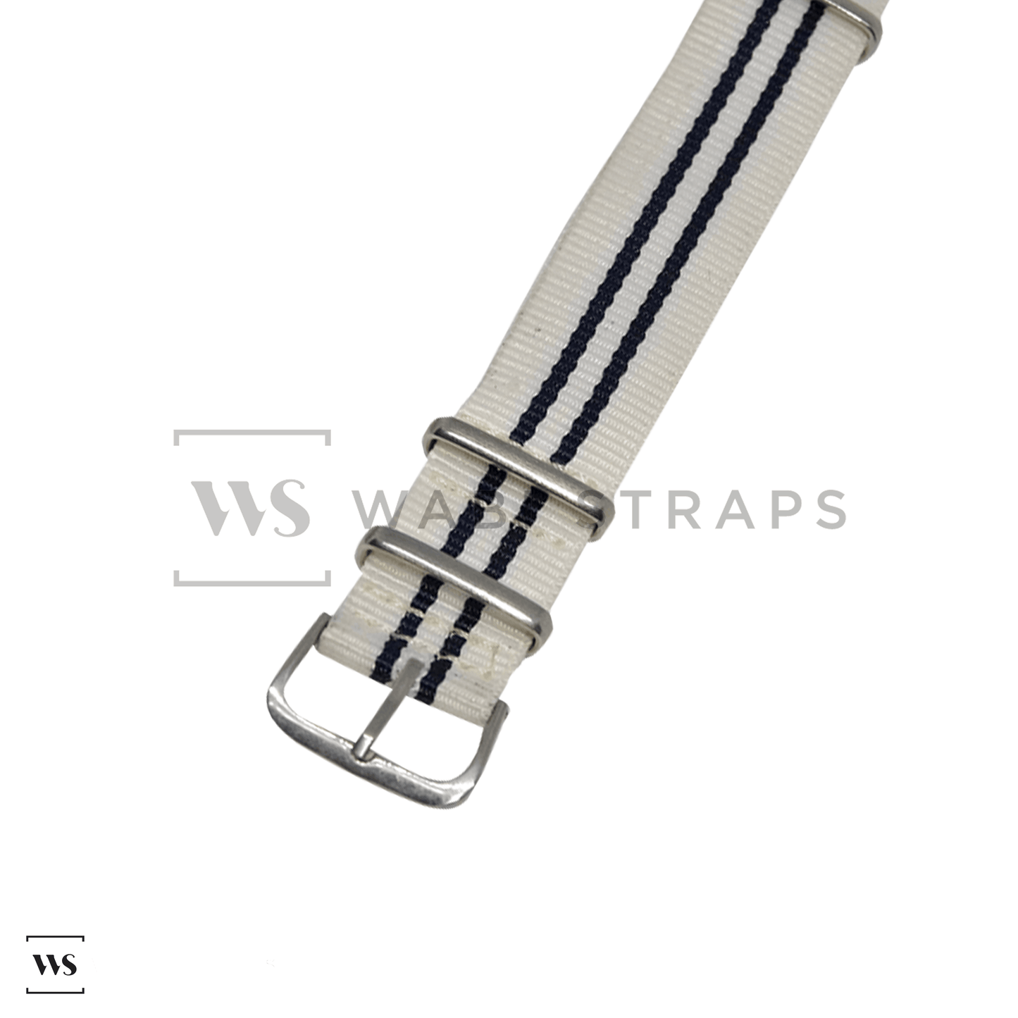 White & Blue Regimental British Military Watch Strap