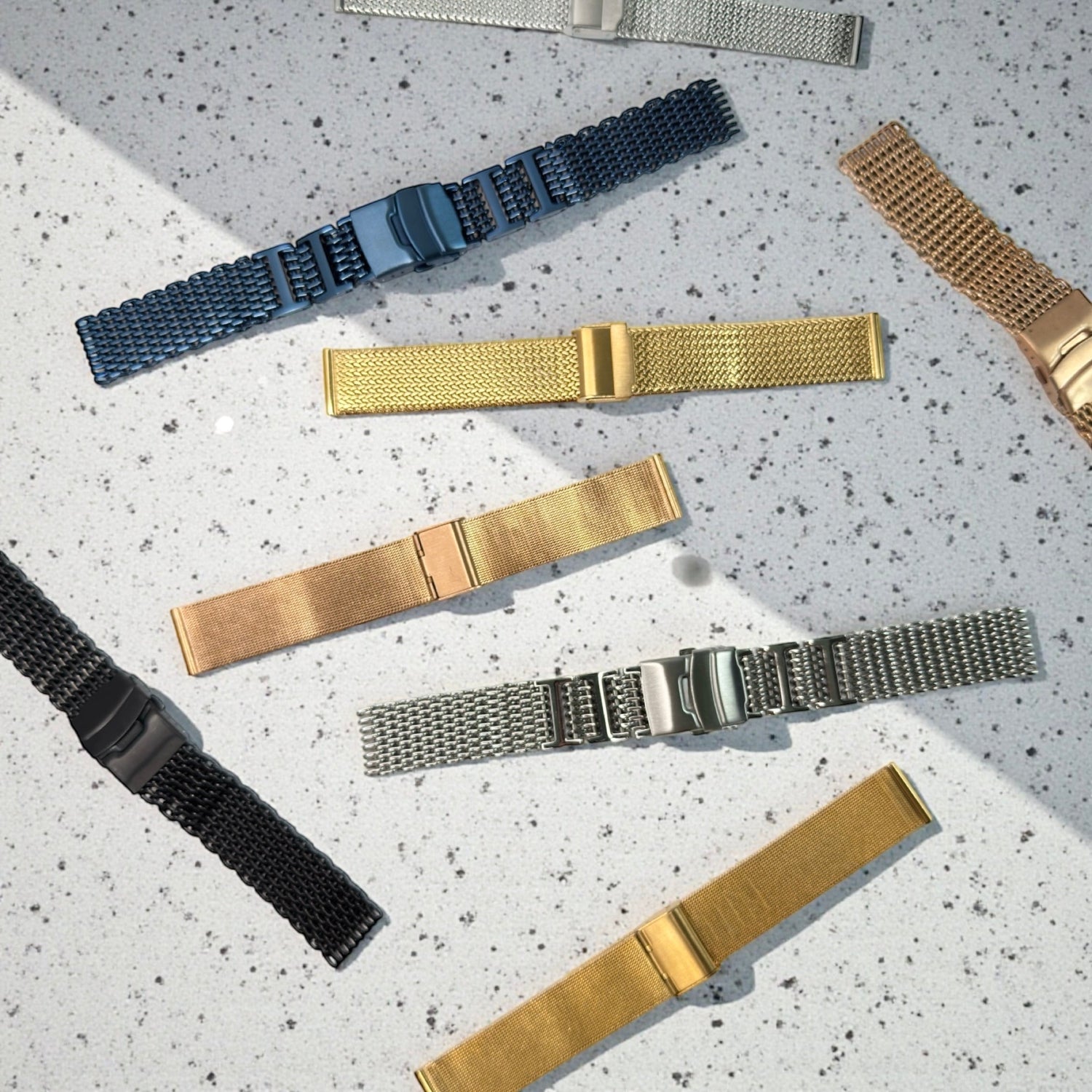 Mesh Metal Watch Bracelet Collection
