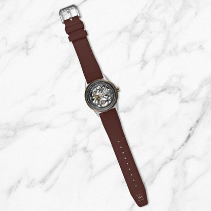 Brown Aviator Tapered Rubber Strap