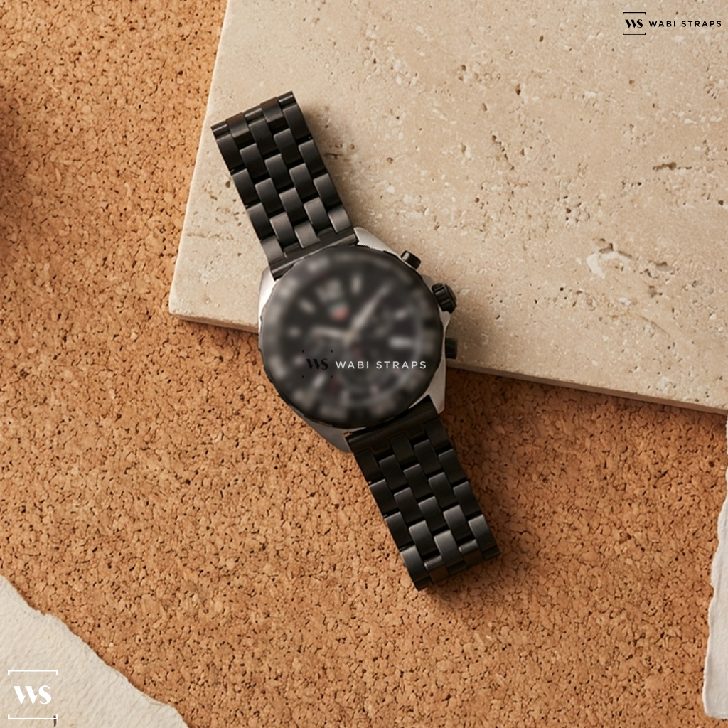 Black Brick Metal Watch Bracelet on TAG Heuer Formula 1 43mm Quartz Chronograph 43mm Mens Watch CAZ1010.FT8024