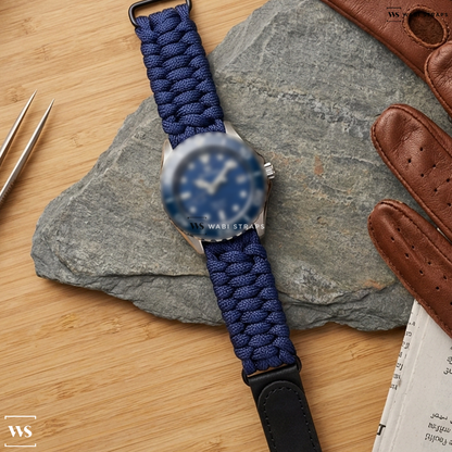 Blue Woven Nylon Watch Strap on Grand Seiko 'Ushio Blue' Spring Drive Diver's Watch 43.8mm Mens Watch SLGA023