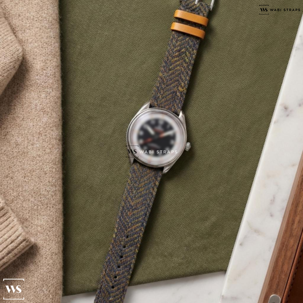 Brown Fuzzy Grain Leather Watch Strap on Omega Seamaster "Olympic Games Collection" Limited Editon