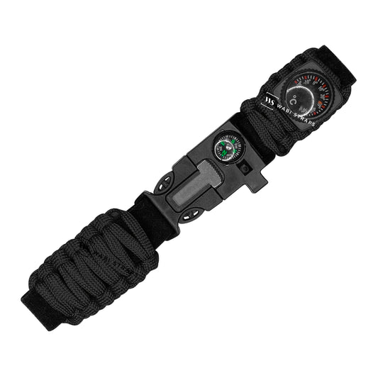 Black Climbing Rope Compass Watch Strap