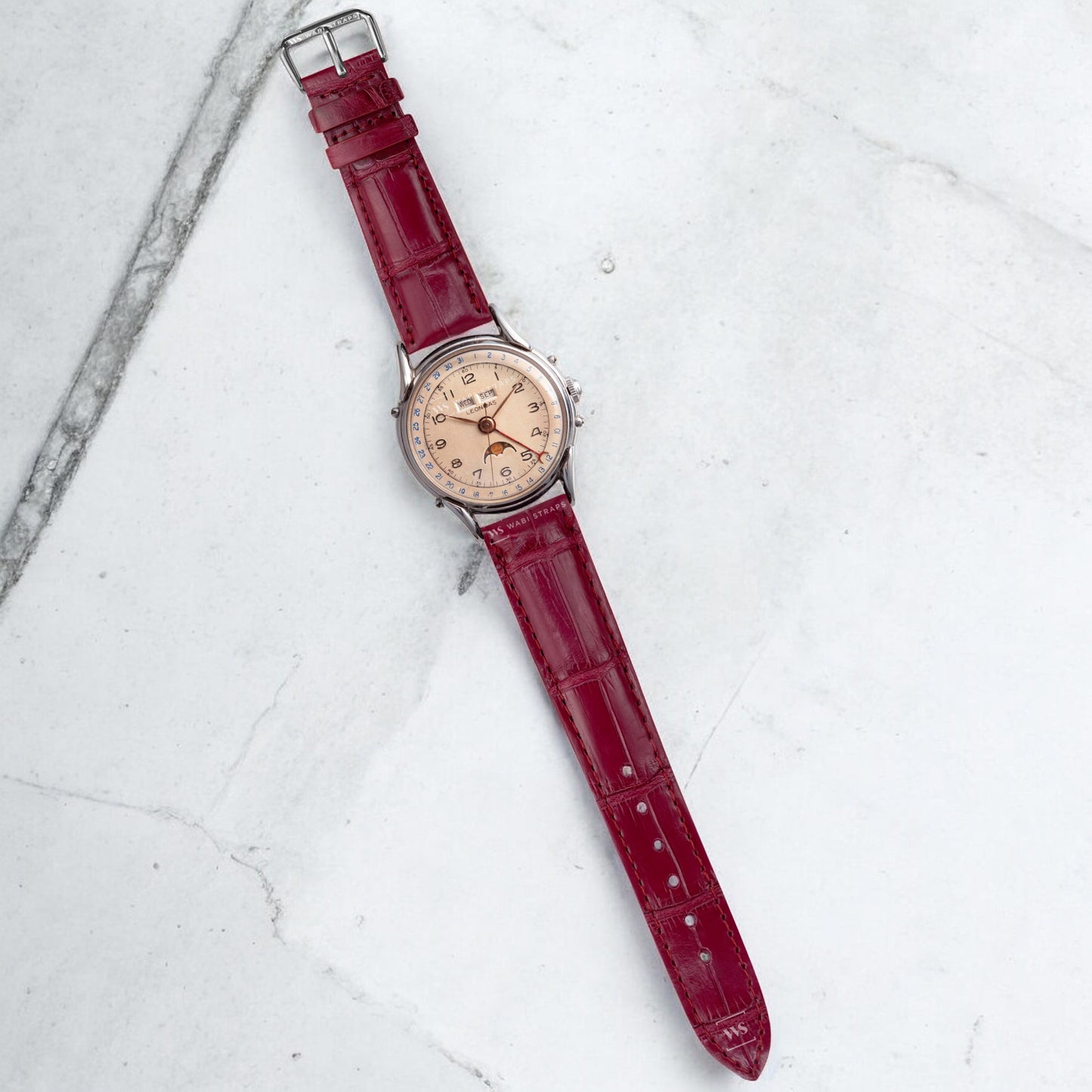 Red Crocodile Artisan Leather Strap