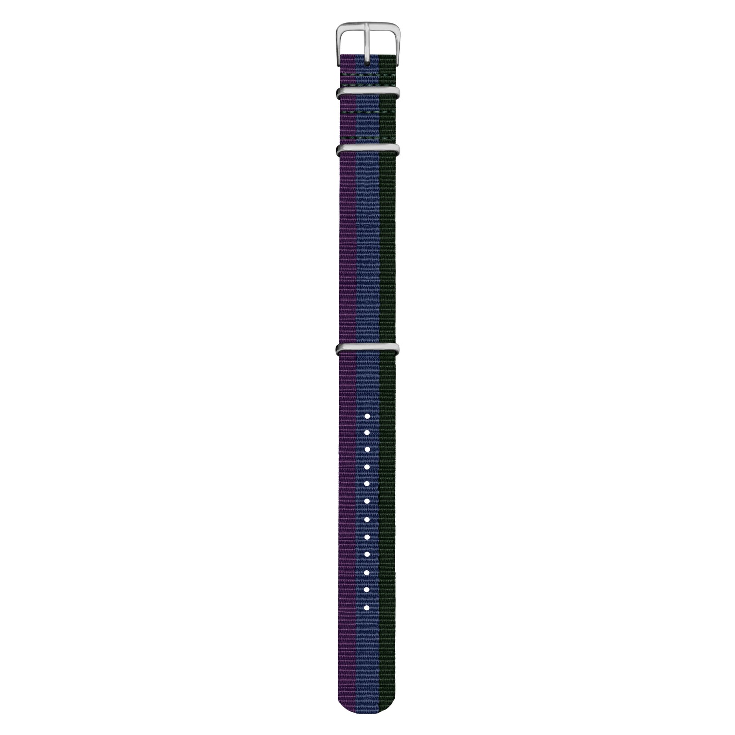 Dark Green, Blue & Purple Classic British Military Watch Strap
