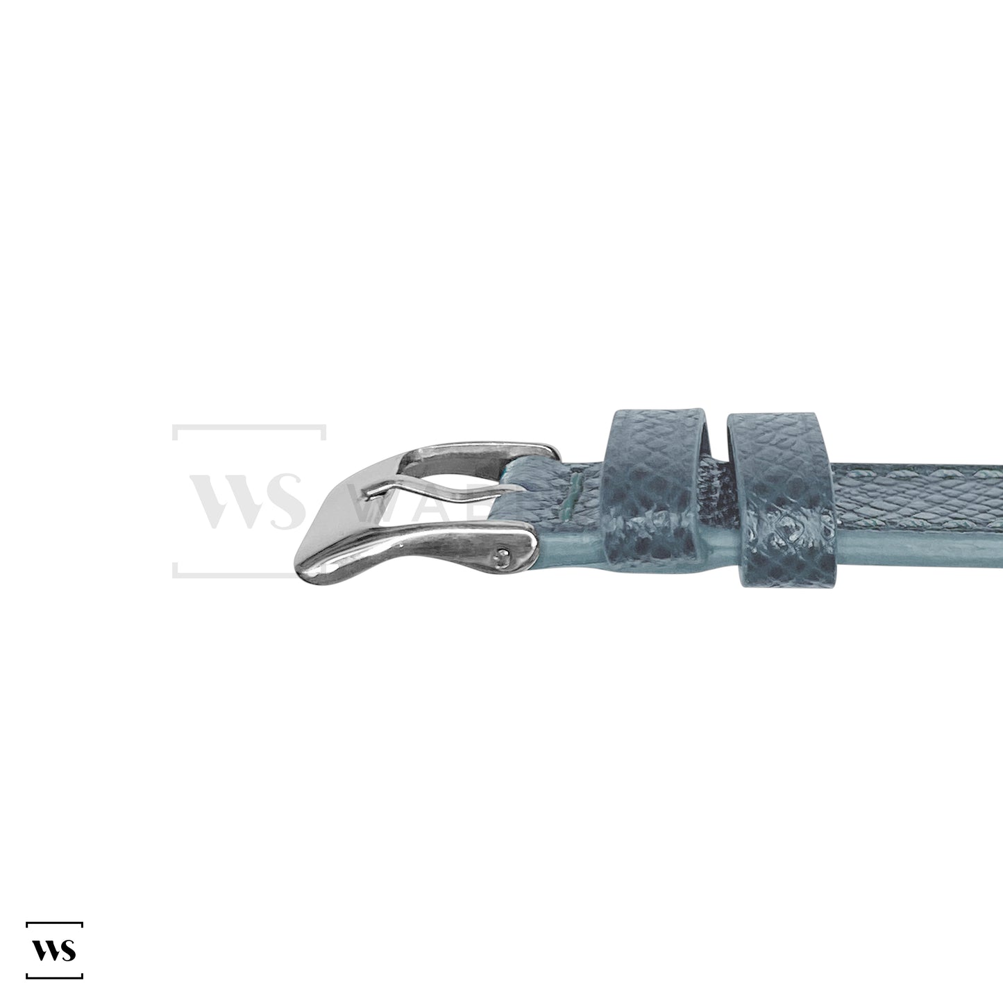 Baby Blue Epsom Pebbled Texture Leather Strap