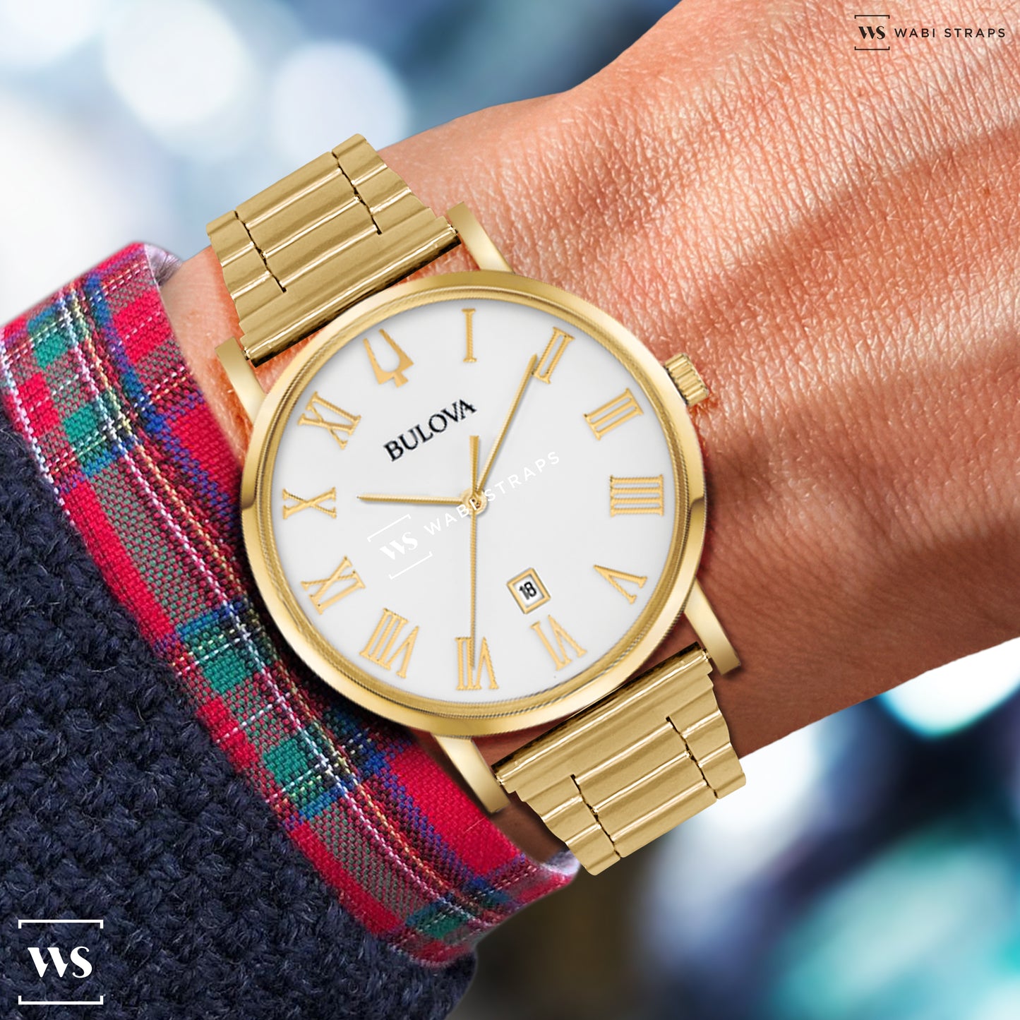Gold Vintage Flat Link Speedy Metal Bracelet