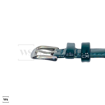 Green Glossy Smooth Leather Strap