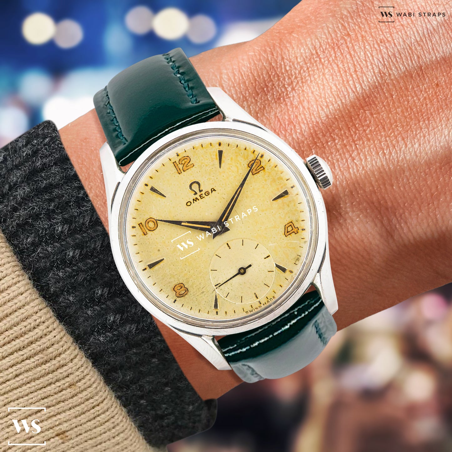 Green Glossy Smooth Leather Strap