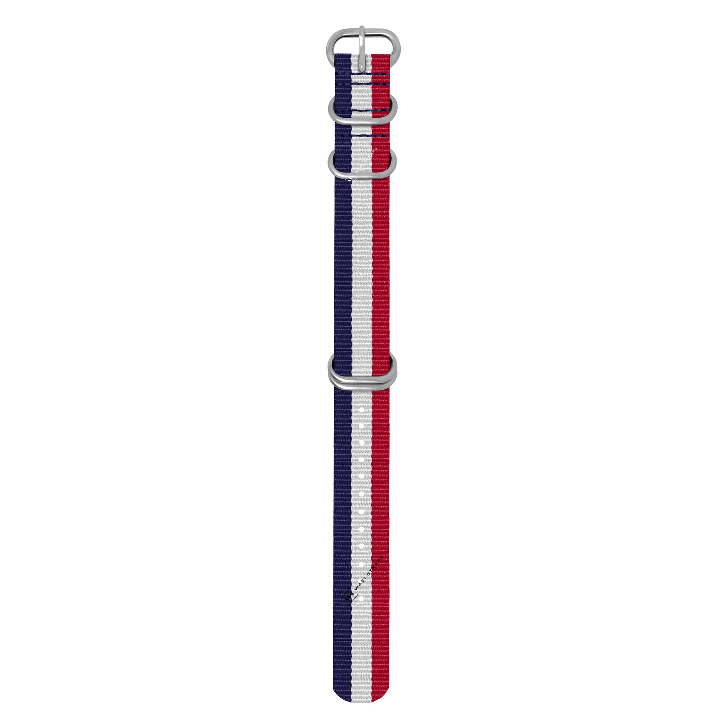 Red, White & Blue Striped 5-Ring Hardware NavSpec British Military Strap