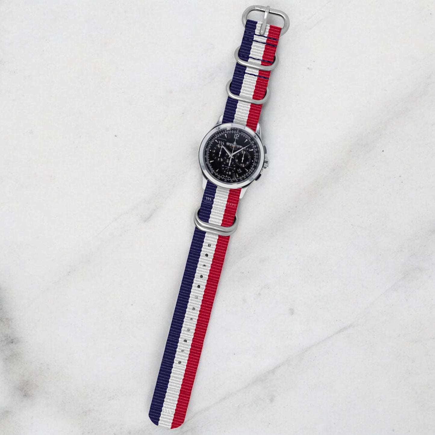 Red, White & Blue Striped 5-Ring Hardware NavSpec British Military Strap