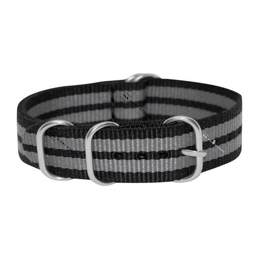 James Bond Striped 5-Ring Hardware NavSpec British Military Strap