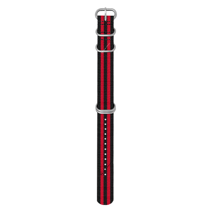 Black & Red Striped 5-Ring Hardware NavSpec British Military Strap