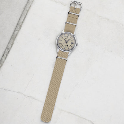 Beige Plain Basic British Military Watch Strap