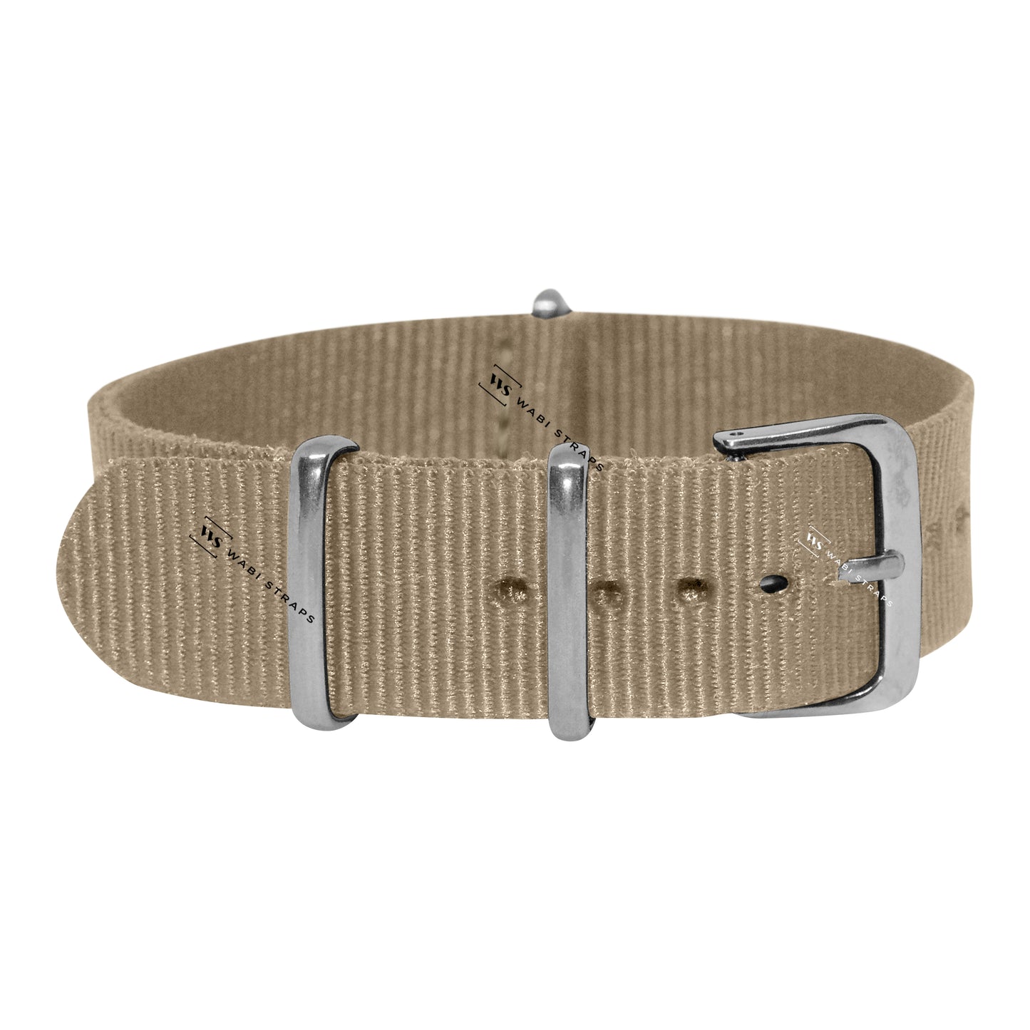 Beige Plain Basic British Military Watch Strap