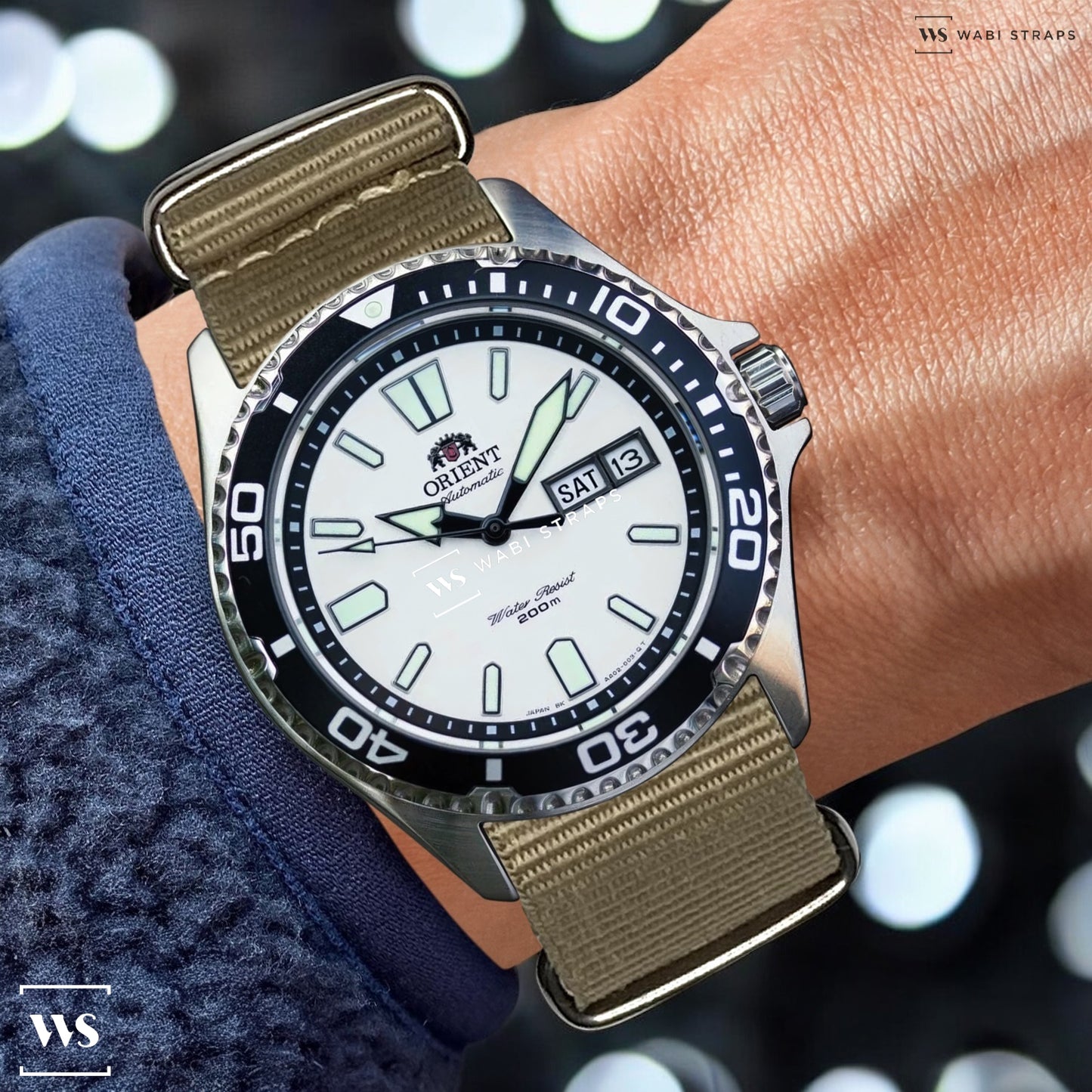 Beige Plain Basic British Military Watch Strap