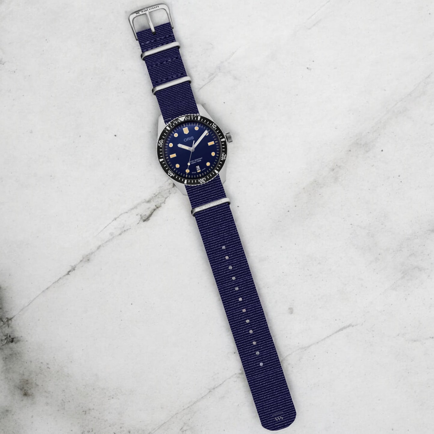 Dark Blue Plain Basic British Military Watch Strap