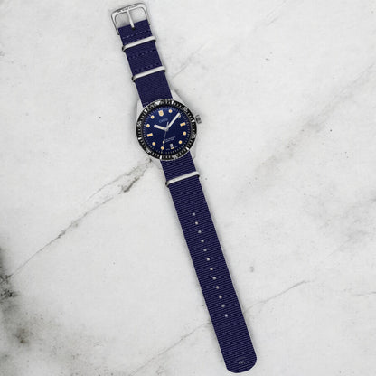 Dark Blue Plain Basic British Military Watch Strap
