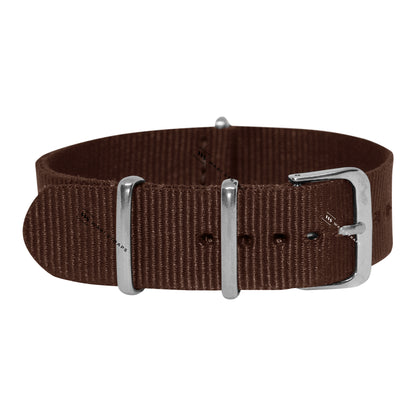 Brown Plain Basic British Military Watch Strap