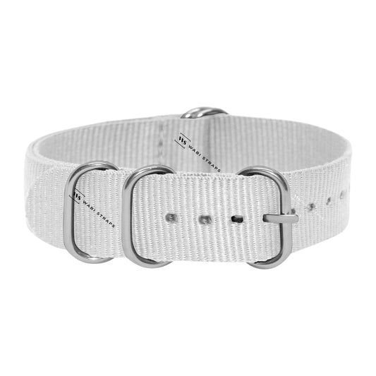 White Military 5-Ring Hardware NavSpec British Military Strap