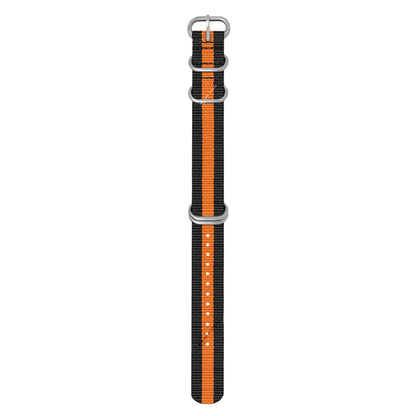 Black & Orange Striped 5-Ring Hardware NavSpec British Military Strap