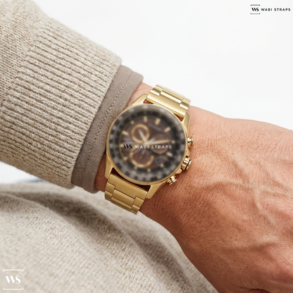 Gold Oyster Metal Watch Bracelet on Citizen PCAT