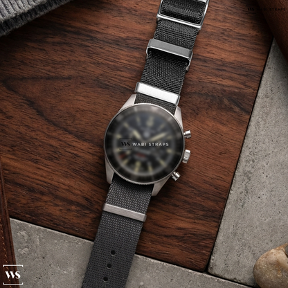 Grey Basic Nylon Watch Strap on Luminox Air Automatic Constellation 42mm, Pilot Watch XA.9601.M