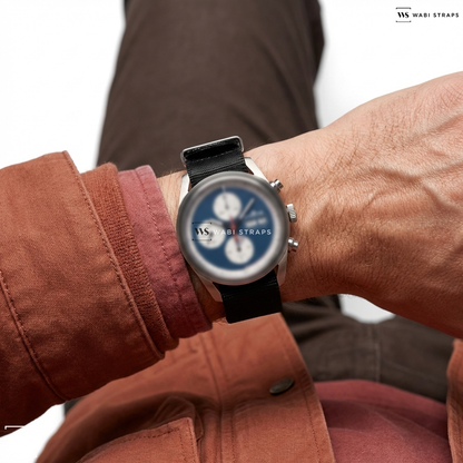 Grey Basic Nylon Watch Strap on AVI-8 x Worn & Wound Collaboration