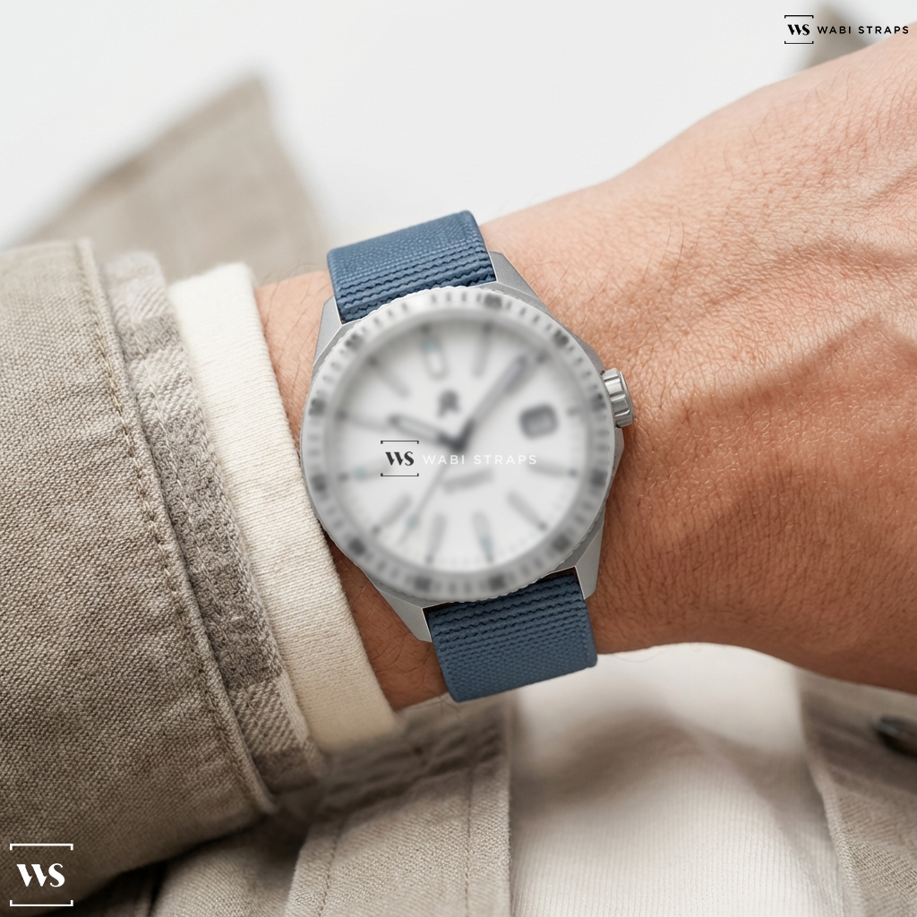 Grey Basic Nylon Watch Strap on RZE ENDEAVOUR - ROSS ICE