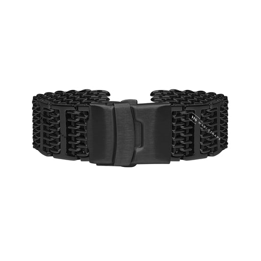 Black H-Link Shark Mesh Extended Metal Bracelet