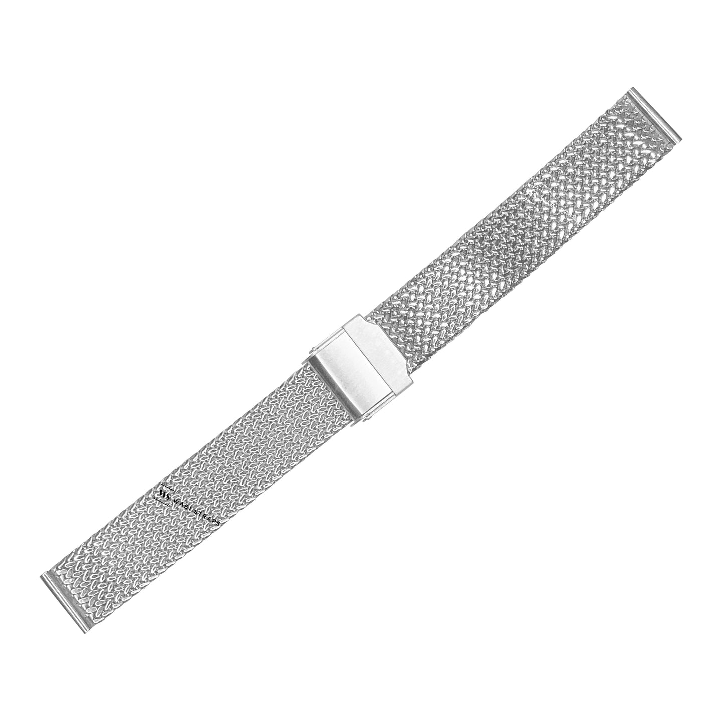 Silver Herringbone Mesh Weave Metal Bracelet