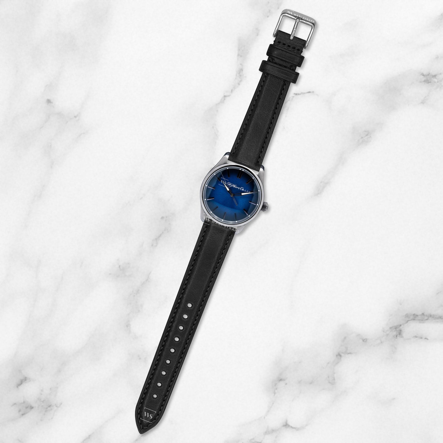 Black Vintage Italian Aged Leather Strap