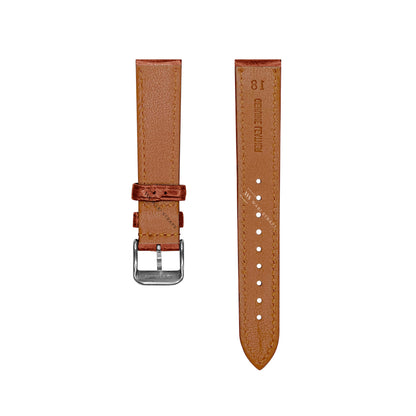 Coral Red Vintage Italian Aged Leather Strap