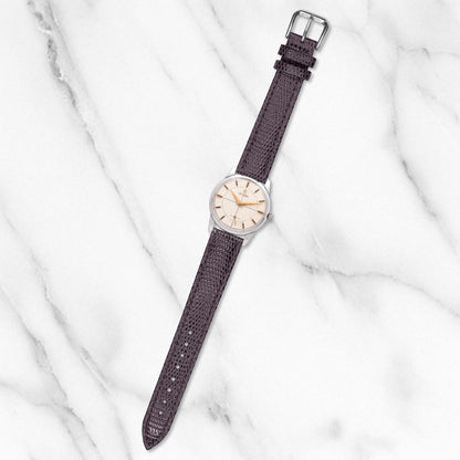 Brown Lizard Grain Bonded Leather Strap